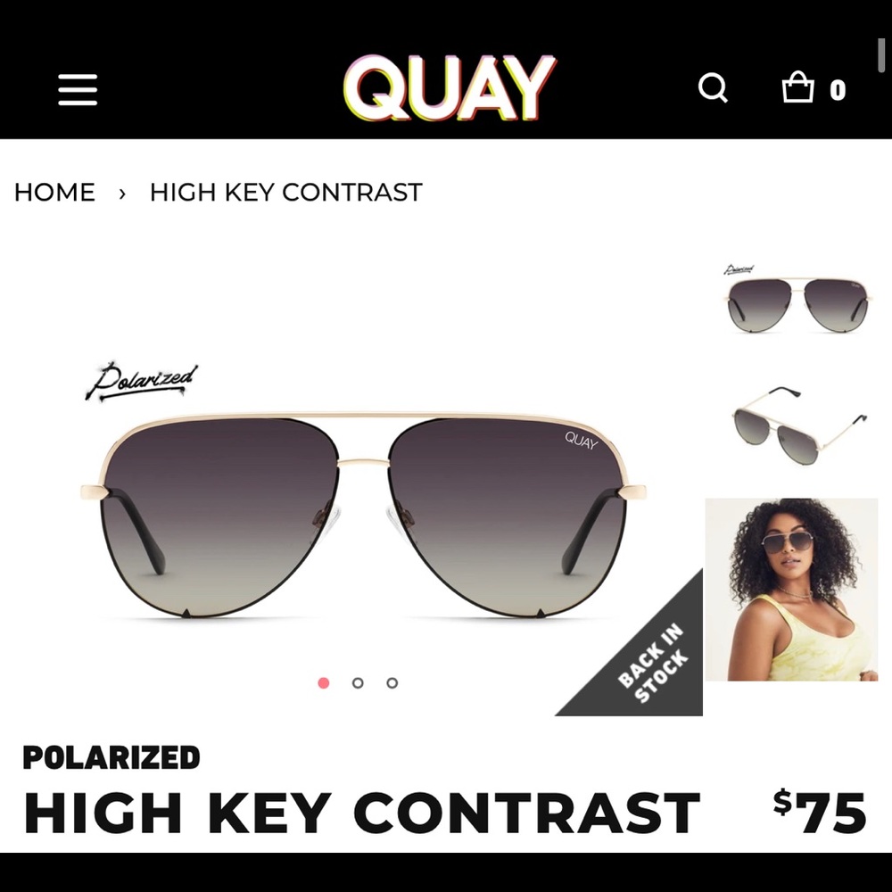 QUAY High Key Contrast Sunglasses